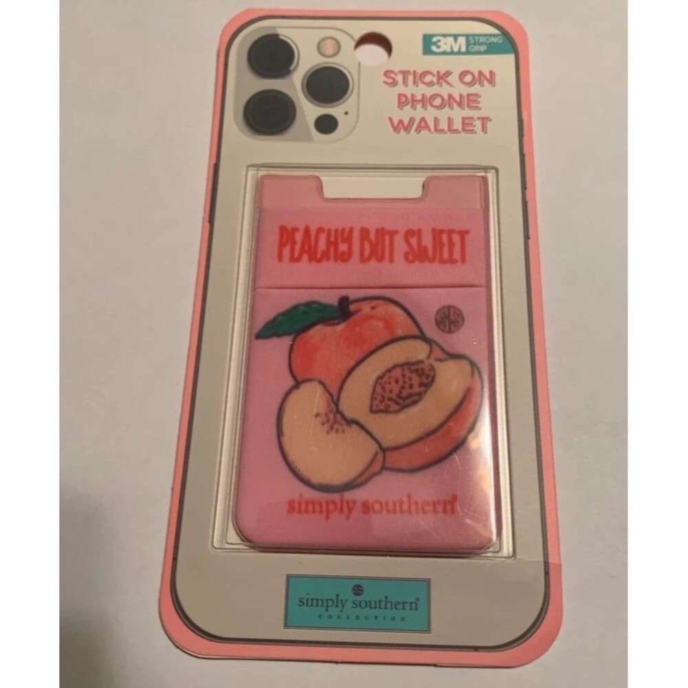 Simply Southern Phone Wallet Peachy But Sweet   Stick on wallet